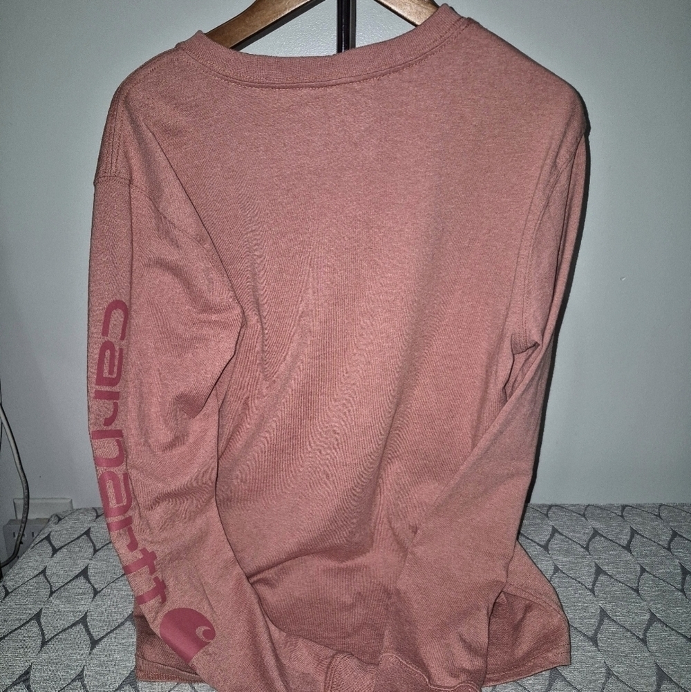 Carhartt Long Sleeved Shirt. SZ Adult XS Or Kids LARGE. Peach ish Color